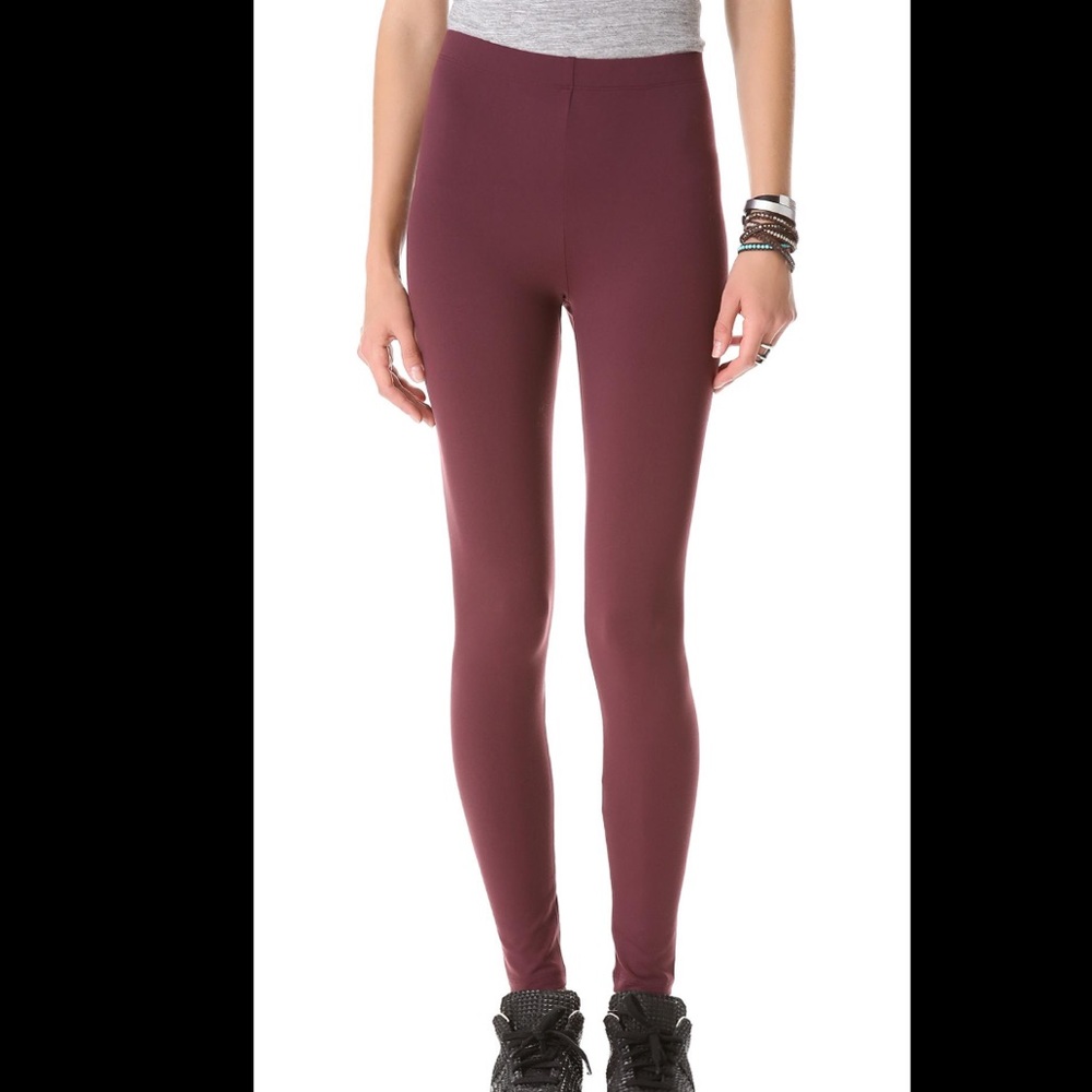David Lerner Oxblood High Waist Leggings